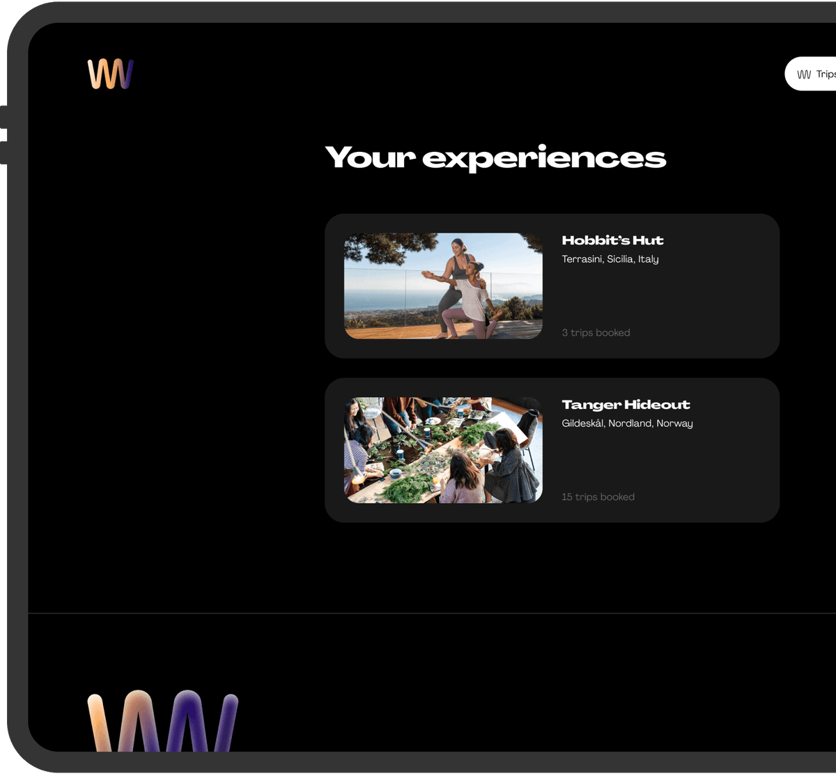 We showcase your experience/tour